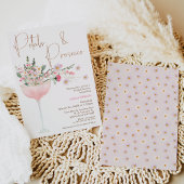 Modern Wildflower Petal en Prosecco Vrijgezellenfe Kaart