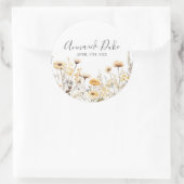 Modern Wildflower Script Ronde Sticker (Tas)