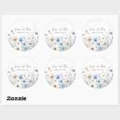 Modern Wildflower Script Ronde Sticker (Vel)