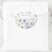 Modern Wildflower Script Ronde Sticker (Tas)