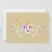 Modern wildflower spring wedding Dinner Invitation Kaart (Achterkant)