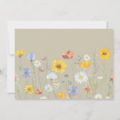 Modern wildflower spring wedding Dinner Invitation Kaart (Achterkant)