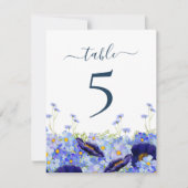 Modern Wildflower Trouwtafel nummer (Voorkant)