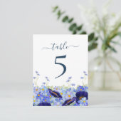 Modern Wildflower Trouwtafel nummer (Staand voorkant)