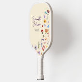 Modern wildflower watercolor  Pattern Custom Name  Pickleball Paddle (Links)
