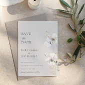 Modern Wildflower Waterverf Save the Date Kaart