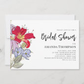 Modern Wildflower Waterverf Vrijgezellenfeest Kaart (Voorkant)