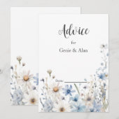 Modern Wildflower Wedding Advieskaart (Voorkant / Achterkant)