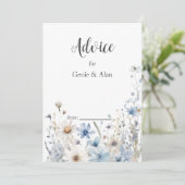 Modern Wildflower Wedding Advieskaart (Staand voorkant)