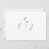 Modern Wildflower Wedding Bedankkaart (Achterkant)