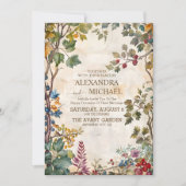 Modern Wildflower Wedding Kaart (Voorkant)