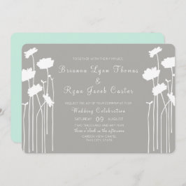 Modern Wildflower Wedding Kaart