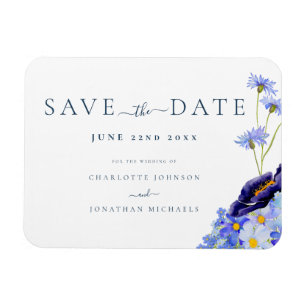 Modern Wildflower Wedding Magneet