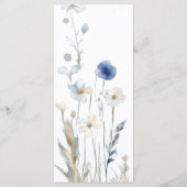 Modern Wildflower Wedding Menu (Achterkant)