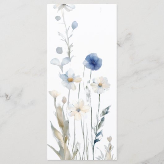 Modern Wildflower Wedding Menu (Achterkant)