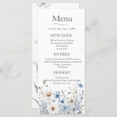 Modern Wildflower Wedding Menu (Voorkant / Achterkant)