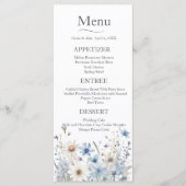 Modern Wildflower Wedding Menu (Voorkant)