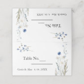 Modern Wildflower Wedding Plaatskaartje (Buitenkant ongevouwen)