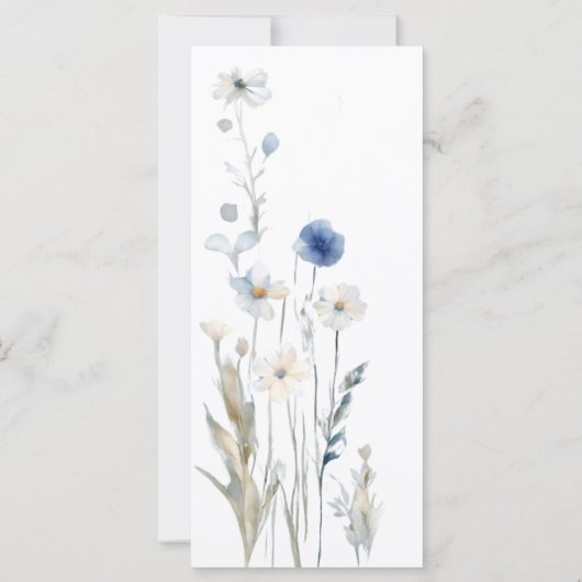 Modern Wildflower Wedding Programma (Achterkant)