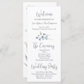 Modern Wildflower Wedding Programma (Voorkant / Achterkant)