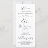 Modern Wildflower Wedding Programma (Voorkant)