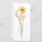 Modern Wildflower Wedding Programma (Achterkant)