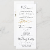 Modern Wildflower Wedding Programma (Voorkant / Achterkant)