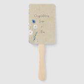 Modern Wildflower Wedding Programma Handwaaier (Achterkant)