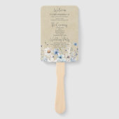 Modern Wildflower Wedding Programma Handwaaier (Voorkant)