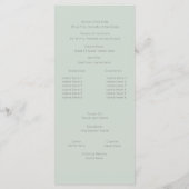 Modern Wildflower Wedding Programma Programmakaart (Achterkant)