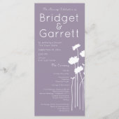 Modern Wildflower Wedding Programma Programmakaart (Voorkant)