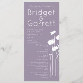 Modern Wildflower Wedding Programma Programmakaart