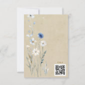 Modern Wildflower Wedding RSVP Kaartje (Achterkant)