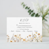 Modern Wildflower Wedding RSVP Kaartje (Staand voorkant)