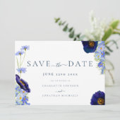 Modern Wildflower Wedding Save The Date (Staand voorkant)