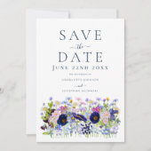 Modern Wildflower Wedding Save The Date (Voorkant)
