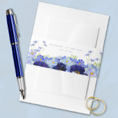 Modern Wildflower Wedding Uitnodigingen Wikkel