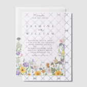 Modern Wildflower Wedding Vellum Uitnodigingen (Offset (Uitnodiging))