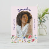 Modern Wildflowers Afstuderen 2025 Arch Foto Kaart (Staand voorkant)