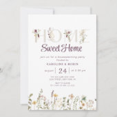 Modern Wildflowers Housewarming Party Uitnodiging (Voorkant)