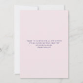 Modern Wildflowers Roze Afstuderen 2025 Boogfoto Bedankkaart (Achterkant)