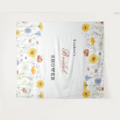 Modern wildflowers spring wedding Backdrop Decor Wandkleed (Voorkant (horizontaal))