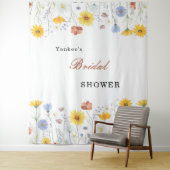 Modern wildflowers spring wedding Backdrop Decor Wandkleed (In situ)