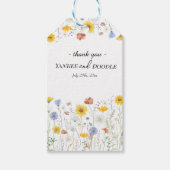 Modern wildflowers spring wedding cadeaulabel (Voorkant)