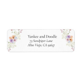 Modern wildflowers spring wedding etiket