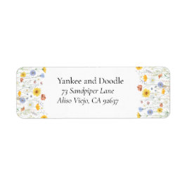 Modern wildflowers spring wedding etiket