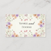 Modern wildflowers spring wedding plaatskaartje (Achterkant)