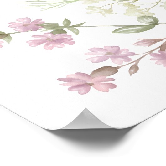 Modern wildflowers spring wedding poster (Hoek)