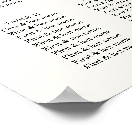 Modern wildflowers spring wedding Seating Chart Poster (Hoek)