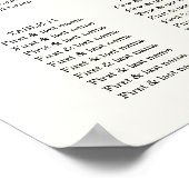 Modern wildflowers spring wedding  Seating Chart Poster (Hoek)